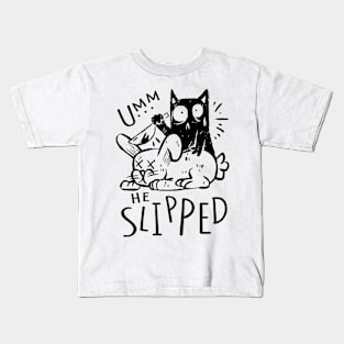 Shadowy Slip Quip Kids T-Shirt